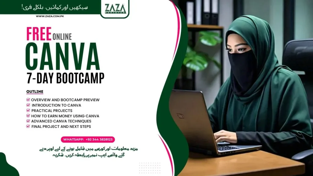 ZaZa Pakistan’s Free Online 7-Day Bootcamp on Canva